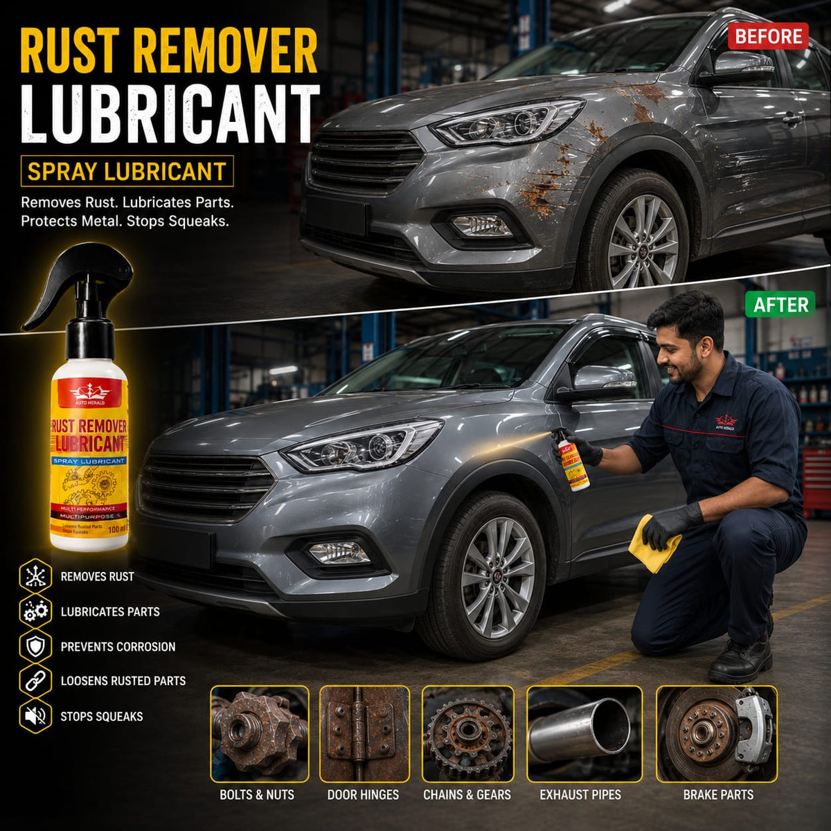 RustGone Pro Lubricant Spray (Pack of 3) ⭐