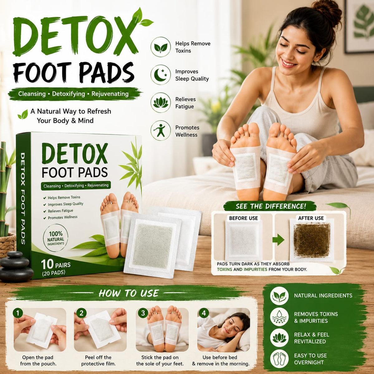 Detox Foot Patches Pack of 20
